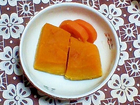 かぼちゃとにんじんの煮物